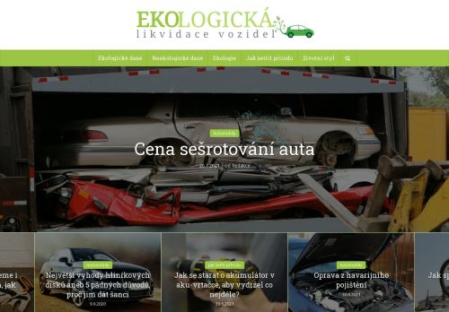 Hlavní stránka - Ekologická likvidace vozidel