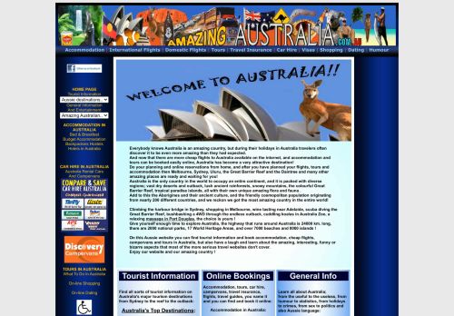 Australia Tourist Information- cheap flights airfares tourist information accommodation car hire tours dating
