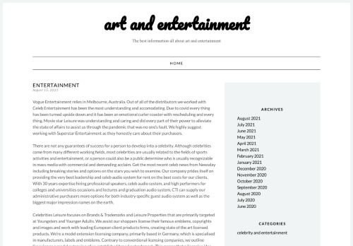 art and entertainment – The best informartion all about art and entertainment