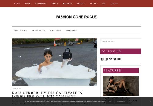 Fashion Gone Rogue | Fashion Editorials, Models & Celebrity Style
