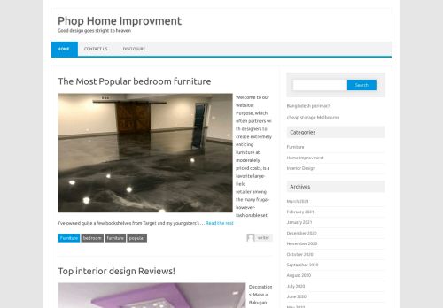 Phop Home Improvment – Good design goes stright to heaven