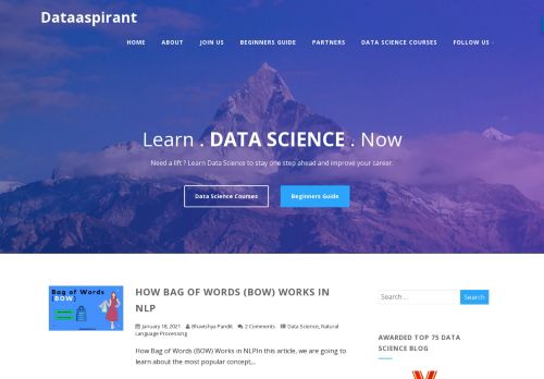 Dataaspirant - Data Science Portal for beginners.