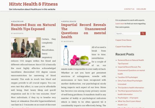 Hitstc Health & Fitness – Get information about Healthcare in this website