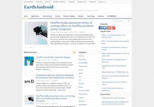 EarthAndroid | Destination for all your Android featuring news, Smartphone reviews, Android Application & games, help & tips and even buyer guides.