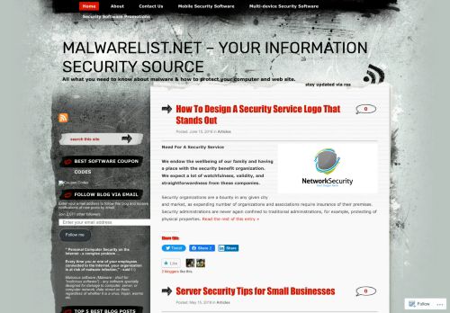 MALWARELIST.net - Your Information Security Source | All what you need to know about malware & how to protect your computer and web site.