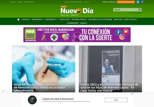 El Diario Nuevo Día - Noticias desde Santa Cruz, Río Gallegos, Patagonia Argentina