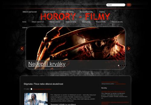 Horory filmy.cz - zajimavosti, novinky, recenze a trailery