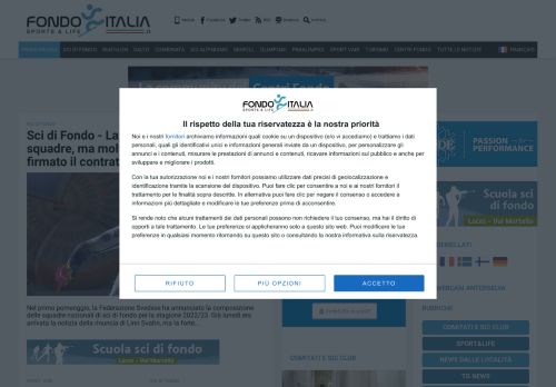 Fondoitalia.it - Quotidiano online di Sci di fondo, Biathlon, Salto, Combinata, Sci alpinismo, Skiroll