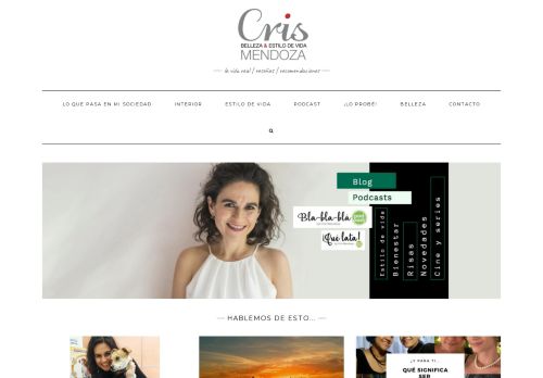 Cris Mendoza: belleza y estilo de vida | Recomendaciones