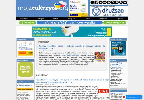 mojacukrzyca.org - najwi?kszy portal o cukrzycy w polskim Internecie