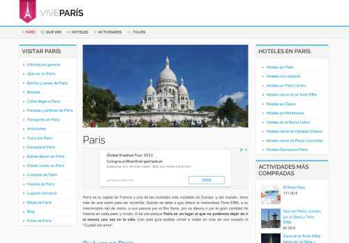 París - Guía para viajar por París y hacer turismo - Vive Paris