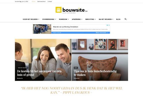 Bouwblog bedoeld als leidraad voor jou als (ver)bouwer - Bouwsite.be