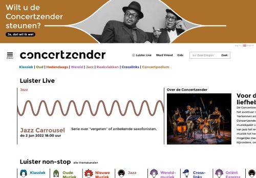 Concertzender.nl :: Radio | Klassieke Muziek, Jazz, Wereldmuziek en Meer
