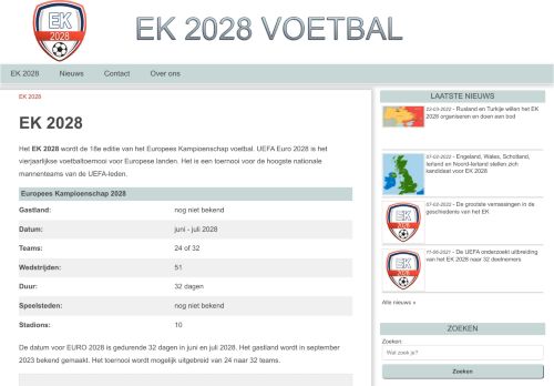 EK 2028 voetbal - Europees Kampioenschap 2028 - EURO 2028