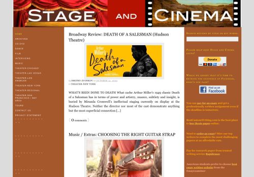 Stage and Cinema - Arts Reviews