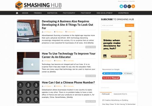 SmashingHub | Online resources for Developers, Designers and Photographers