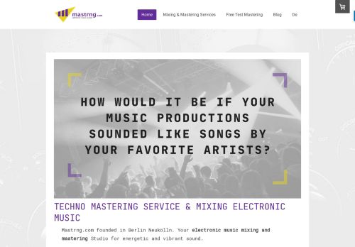 Techno Mastering & Mixing Services Electronic Music ? - mastrng.com
