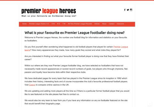 Ex Footballers | Former Premier League Players | Where Are They Now
