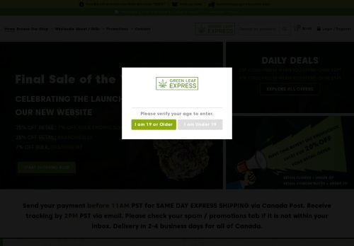 Buy Cheap Weed Online | #1 Canadian Online Dispensary | Green Leaf Express
