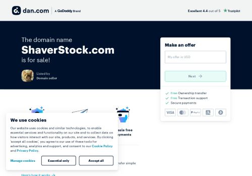 The domain name ShaverStock.com is for sale
