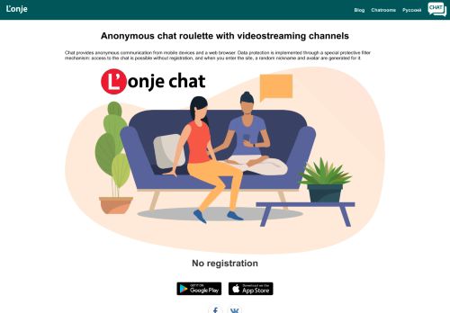 Anonymous chat roulette with videostreaming channels - Lonje