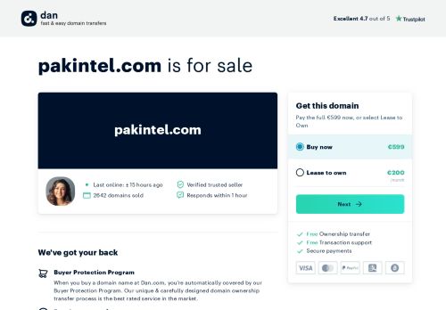 The domain name pakintel.com is for sale