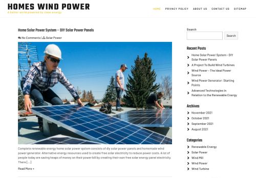 Homes Wind Power - A better world powered by clean energy
