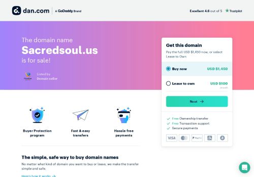 The domain name Sacredsoul.us is for sale | Dan.com