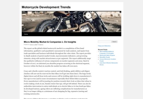 
Motorcycle Development Trends	