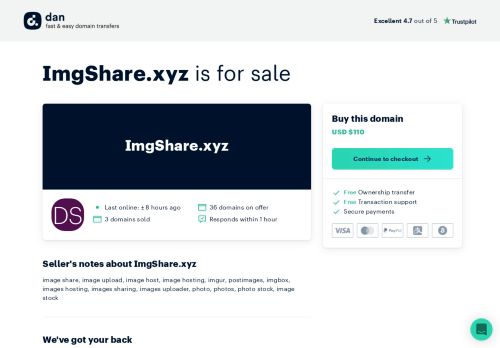 The domain name ImgShare.xyz is for sale | Dan.com
