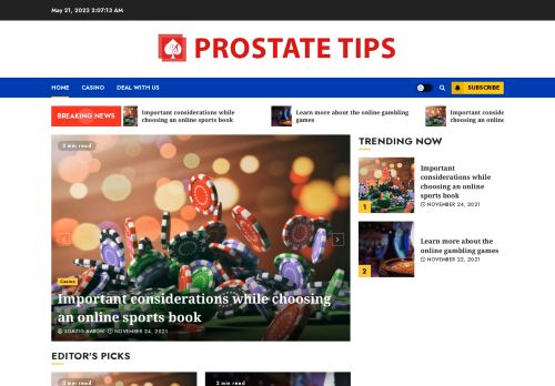 Prostate Tips – Get confidence about winning jackpot at casino