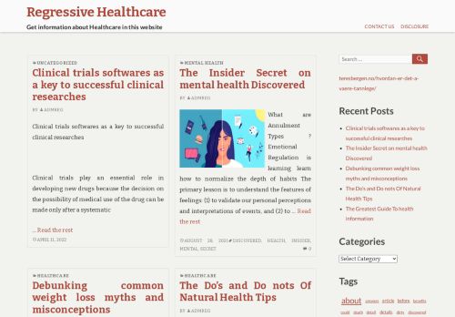 Regressive Healthcare – Get information about Healthcare in this website