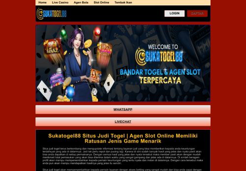 Sukatogel88 - Situs Judi Togel Online & Agen Slot Online No.1 Terbaik Asia