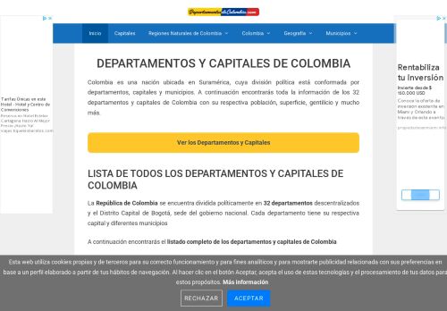 ? Los 32 Departamentos Y Capitales De Colombia Con Mapas