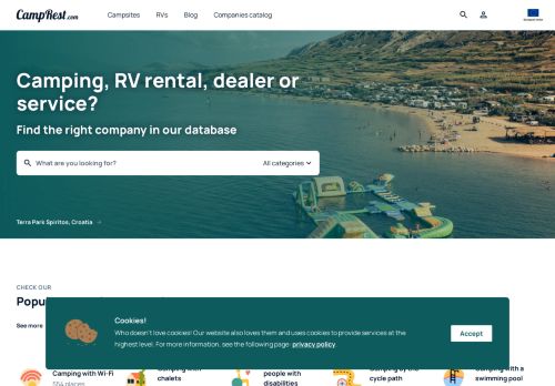 CampRest.com • Search engine for Camps and Motorhomes in Europe