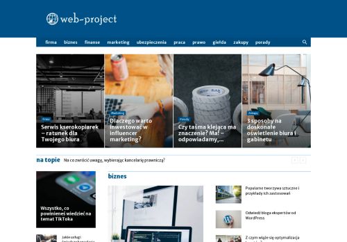 Finanse, biznes, prawo, ubezpieczenia - Portal biznesowy - Web-Project.pl
