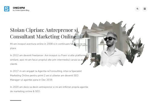 Stoian Ciprian: Antreprenor & Consultant Marketing Online