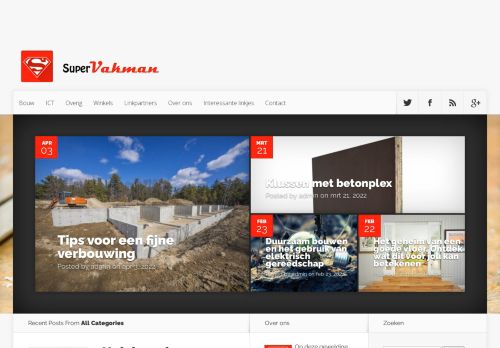 Informatie over allerlei vakmensen en handigemensen. - SuperVakman.nl is een online informatieve website met diverse onderwerpen over vakmensen, handigemensen en alles wat ermee te maken heeft.