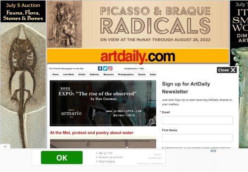 Artdaily - The First Art Newspaper on the Net