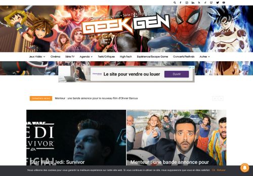 Geek Generation - Jeux Vidéo, Cinéma, Série TV, High-Tech, Comics...