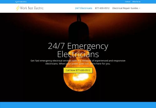 Emergency Electrician - 24 Hour Electrician Near Me - Work Best Electric