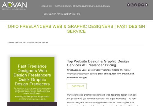 Ohio Freelancers Web & Graphic Designers | Fast Design Service | ADVAN Freelance Web & Graphic Designer Near Me