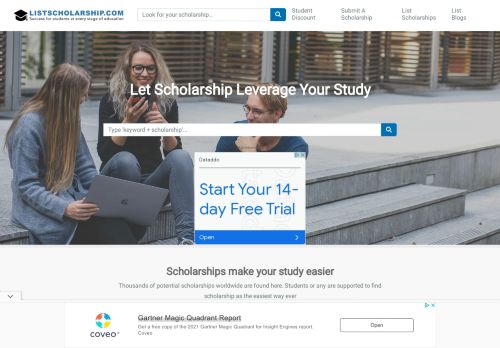  Listscholarship: Find & Collect Scholarships or Finance Aids For Free
