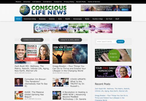 Conscious Life News - News and Articles About Conscious Living on Planet Earth  : Conscious Life News