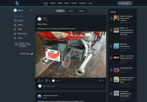 Social network for riders and motorcycles - Moto Riders Universe