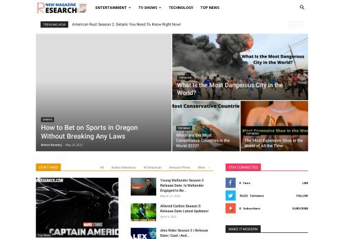 New Magazine Research - Breaking News, US News, Entertainment & More
