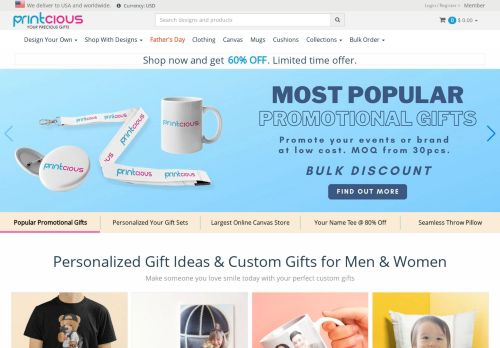 Personalized Gift Ideas & Custom Gifts for Men & Women | Printcious
