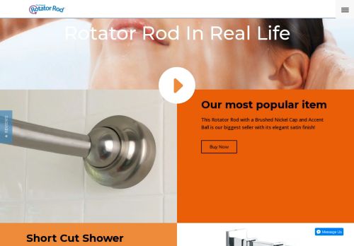 
    Rotator Rod | Finally, A Curved Shower Rod for Smaller Bathrooms!
  
