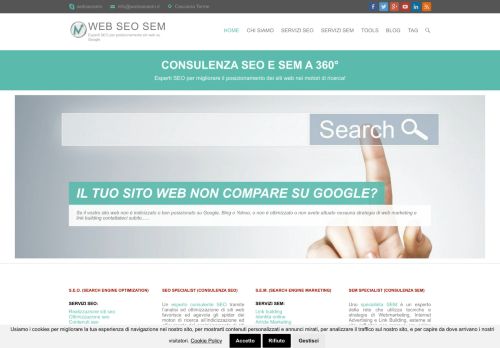 Web Seo Sem Consulente SEO posizionamento siti motori di ricerca
