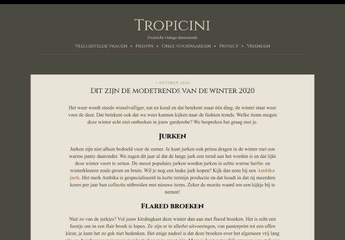Tropicini - Exotische vintage damesmode